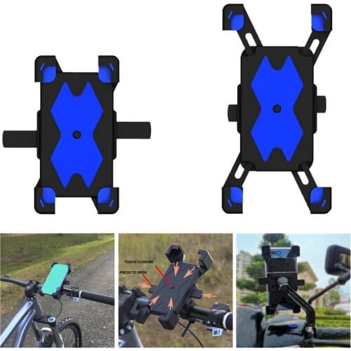 Universal Bicycle Phone Holder Anti-dropping Motorcycle Adjustable Holder Riding Handlebar Phone Holder GPS Mount Bracket