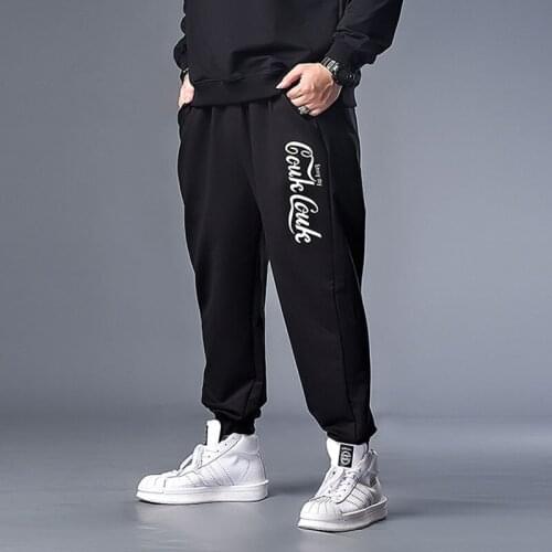 Plus Size Pants For Men 2020 New Arrival Spring And Autumn Fashion Male Ankle-Length Trousers Black Jogger Pants 5XL 6XL 7XL n83