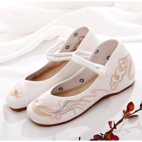 Marlisasa Female Retro Chinese Traditional Embroidery Anti Skid Flat Shoes for Ballet Dance Women Casual Sweet Flats H6184k
