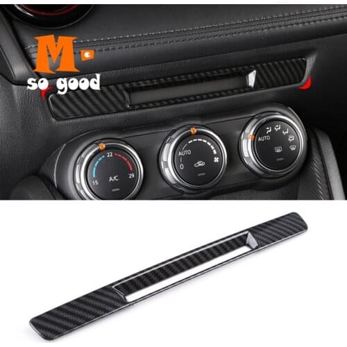 2015 2016 2017 For Mazda 2 Demio DL Sedan DJ Hatchback Car ABS Carbon Fiber Middle Console Air Vent Frame Cover Auto Accessories