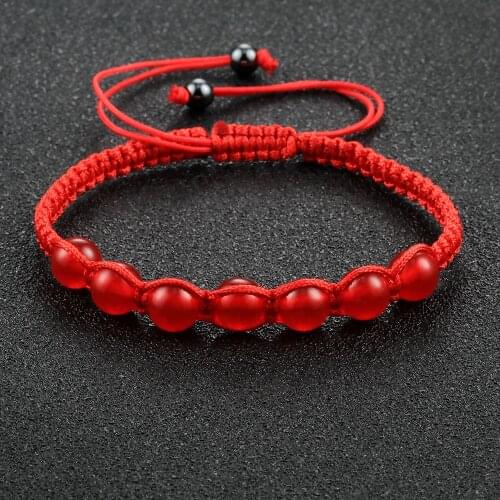 Tibetan Buddhist Handmade Men Women Lucky Bracelets Bead Red String Braid Bracelets & Bangles Lover Wish Jewelry Adjustable Size