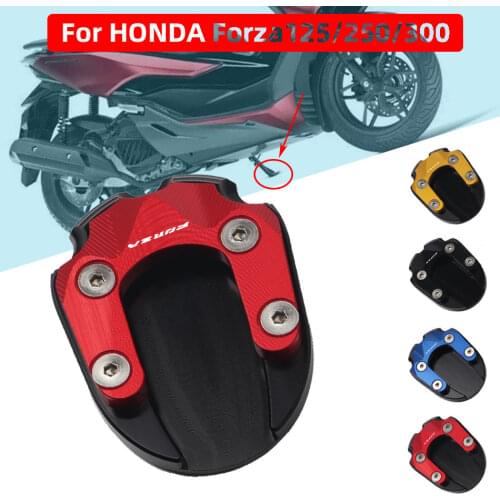 For Honda Forza 125 Forza 250 Forza 300 2018 2019 Scooter CNC Accessories Kickstand Foot Side Stand Extension Pad Plate Bracket