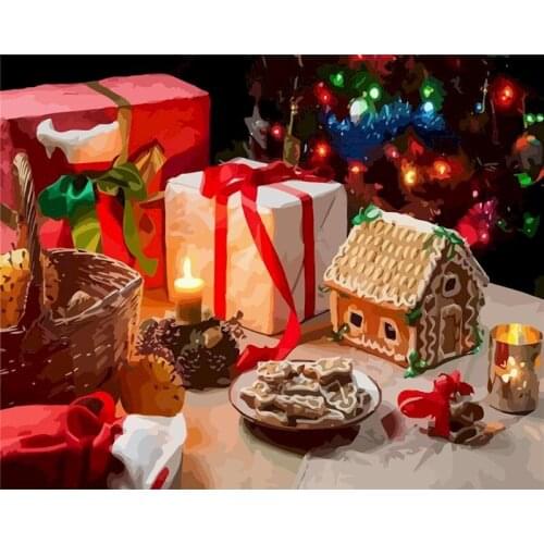 GATYZTORY Frame Dessert Coffee DIY Painting By Numbers Handpainted Painting Christmas Gift For Home Decor Wall Art Picture