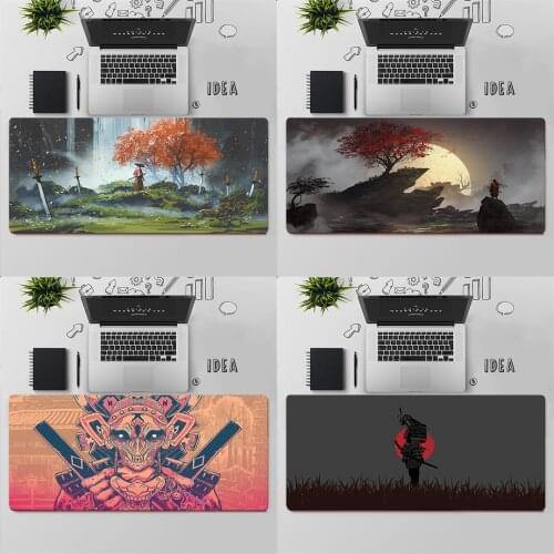 Japanese Ronin Bushido Samurai Gaming Mouse Pad Large MousePad Gamer Mouse Mat Computer XXL Mouse Carpet Keyboard pad Desk Mat
