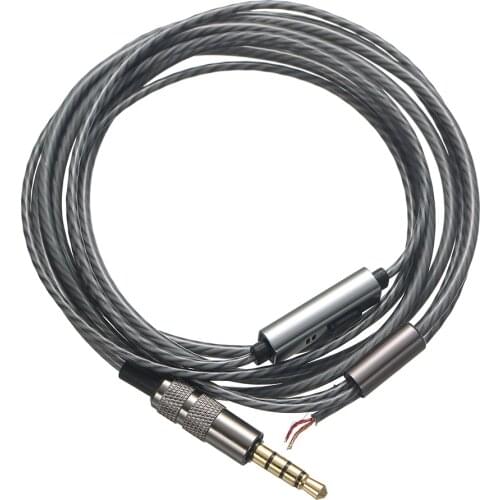 DIY Earphone Cable with Mic Semi-finished Headset Cable for Cable Repair Pure Copper Wire Replacement Bare End Headphone Cable