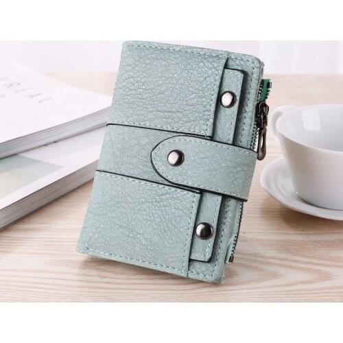 Handbag for Girls Purse Small Wallet Ladies Women Wallet Simple Retro Rivets Short Wallet Coin Purse Card Holders