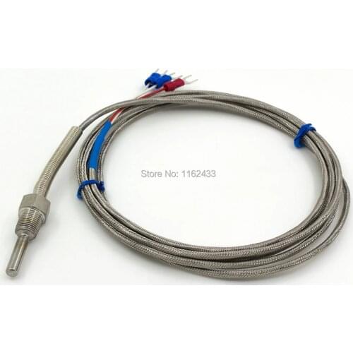 FTARP09 PT100 type 1.5m metal braided cable 30mm probe head RTD temperature sensor