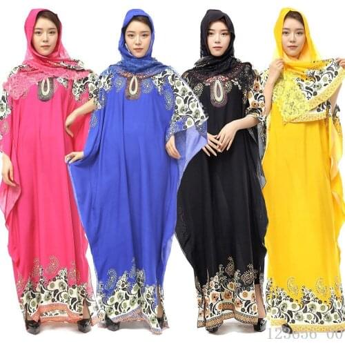 Islamic clothing summer cool crystal cotton muslim prayer dress arab muslim long hijab +abaya dubai dress
