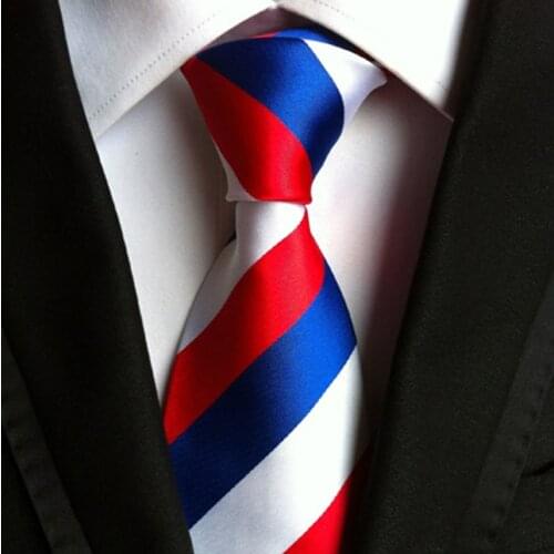 Necktie High Quality 8cm Mens Russian flag striped ties for suit business wedding Casual Fashion Accessories
