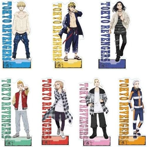 Anime Tokyo Revengers Stand Model Plate Cartoon Takemichi Hinata Manjiro Ken Atsushi Chibi Desktop Decor Gift