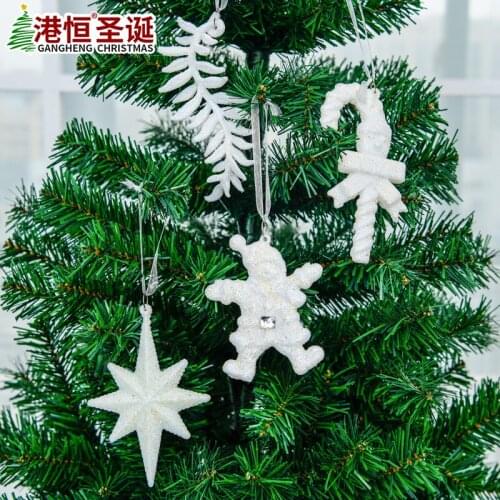 Christmas new decorative pendants Christmas tree star series Christmas tree white decorations mall decoration