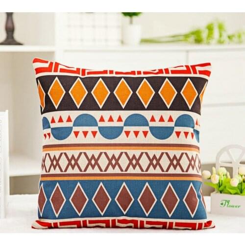 New 45 x 45cm Euro Pillow Case Geometry Pattern Pillowcase Cotton Linen Bedding Throw Pillow Covers Home Textile Freeshipping