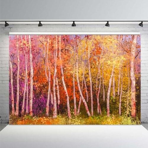 Autumn Night Background for Photo Studio Tree Fairy Tale Halloween Photography Backdrop Photocall Custom New Photo Backdrop