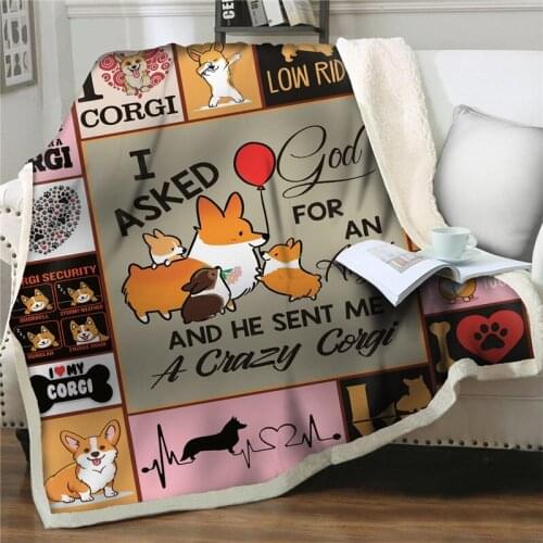 Casual Blankets Carpet Decoration cartoon dog Carpet Sofa Leisure Carpet Tapestry Sofa bedding Blanket soft Throw thick Blankets