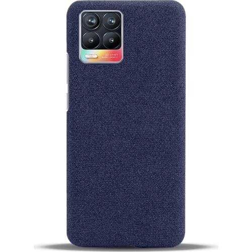 Cloth Texture Fit Phone Case On The For OPPO Realme 8 Coque Luxury Febric Antiskid Cover For Oppo Realme8 4G 6.4" 2021 Funda