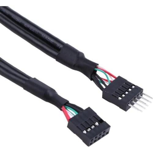 50cm USB 2.0 9 Pin Male to 9 Pin Female Adapter Extension Cable Cord Wire