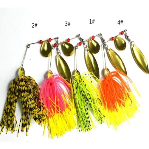 Value C 4Pcs/Bag 14.8g/pcs Fishing Fake Hard Spinner Lure Spinnerbait Pike Bass SP006