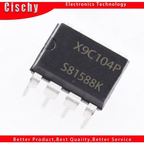 1pcs/lot X9C104P X9C104PIZ X9C104 X9C104PZI DIP8 Digitally Controlled Potentiometer IC