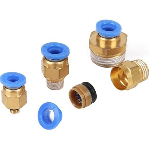 10Pcs BSPT PC4-M5 PC4-01 PC6-01 Pneumatic Connectors Male Straight One-touch Pneumatic Fittings
