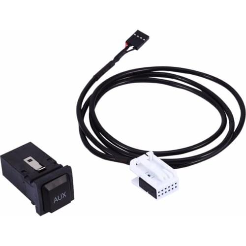 5pcs High Quality AUX SWITCH+AUX CABLE For RCD510+ RCD310+ RCD300 VW Golf/GTI/R MK5 MK6 Bora Sagitar Tiguan free shipping