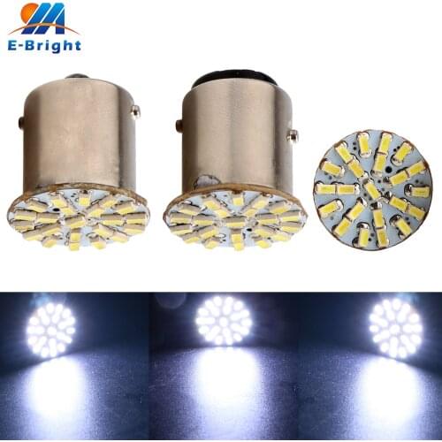 50PCS DC 12V 22 SMD Led Bulbs 1156 BA15S P21W 1157 BAY15D T20 3156 3157 7440 7443 Cars Led Backup Tail Turn signal Light White