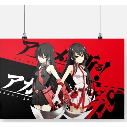Akame ga Kill! Anime Poster Framed Wooden Frame Canvas Painting Wall Art Decor Living Room Bedroom Study Home Decoration Prints