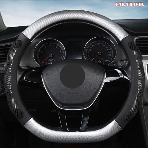 CAR TRAVEL Microfiber Leather Car Steering Wheel Cover For Mercedes Benz W204 W205 W210 W211 W212 W203 W176 CLA GLA SLC