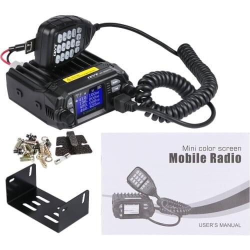 Color Screen Car Walkie talkie Quad Display 25W Dual band UHF/VHF Mini Mobile Radio KT8900D