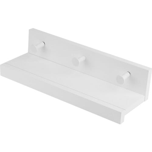 Bamboo Shelf with Hooks Wall-Mounted Rack Coat Hook Rack Towel Hanger Holder Coat Hook Wall Door Hat Hanger