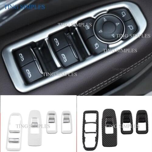 For Cadillac XT5 2016 17 18 19 2020 Car Door Window Glass Lift Control Switch Panel Cover Trim Sticker Accessories ABS Chrome