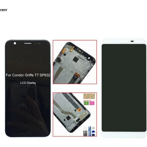 For Condor Griffe T7 SP632 LCD Display Touch Screen Digitizer Assembly Repair Pancel Parts 100% Test Free Shipping