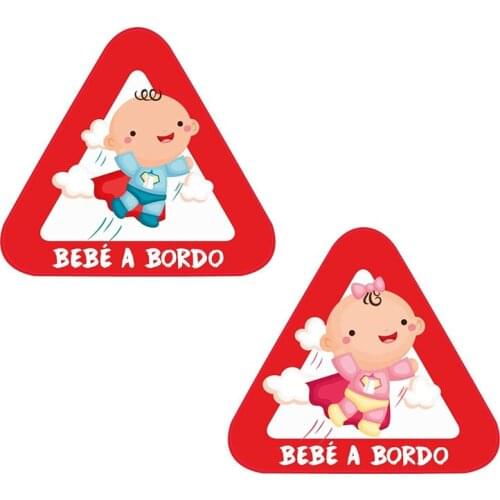 Art Pattern Hot Baby on Board Cute SuperBaby Signs Decal Decor for Motorcycle Off-road Rear Windshield