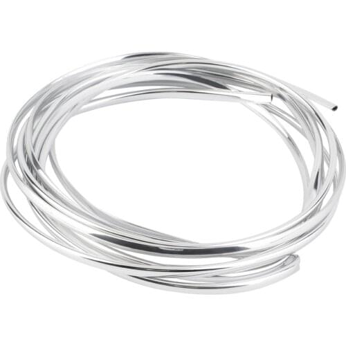 4M Long U Shape DIY Car Interior Air Vent Grille Switch Rim Trim Outlet Decoration Strip Moulding Chrome Silver