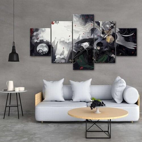 Canvas Painting Wall Art HD Printing Poster Seraph of the End Home Decorative Anime Living Room 5 Pieces Modular Pictures Frame