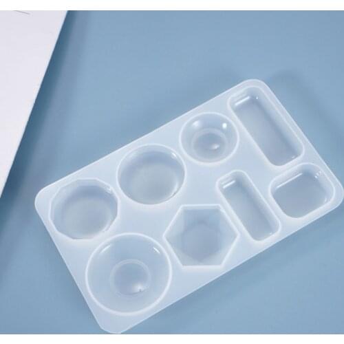 Crystal Epoxy Resin Mold Geometric Earring Ear Pendant Casting Silicone Mould N58F