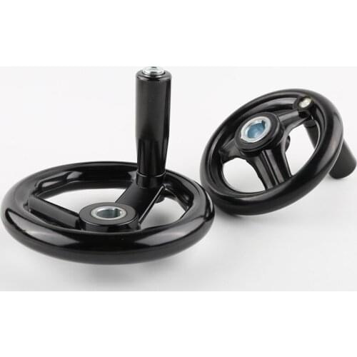 Round Bakelite Milling Machine Lathe CNC 3D Printer Spoked Hand Wheel 3 Hand Wheel 12*100mm/12*125mm/16*160mm/18*200mm/20*250mm