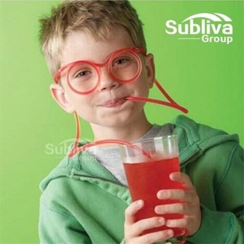Hot! Funny Soft Straw Glasses Plastic Drinking Straws Unique Flexible Drinking Tube Kids birthday Party supplies Accessories