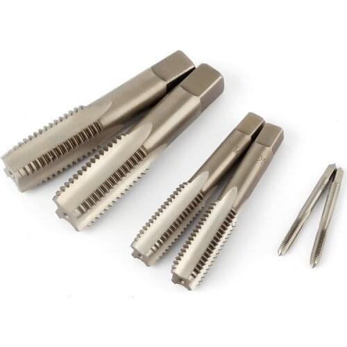 2Pcs Hss Right Hand Tap Drill Hand Tools Screw Thread Metric Plug Taps M2 M3 M4 M5 M6 M8 M10 M12 M16 M20 M22 M24 M27 M30