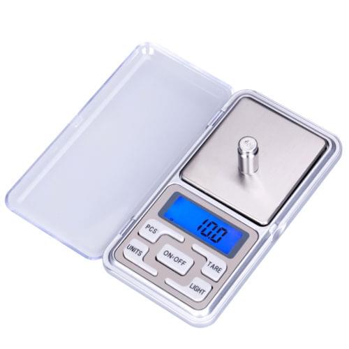 Mini Electronic Scale with Lid Pocket Weight LCD Gram Precision Digital Jewellery Scale 100/200/500g (Battery Not Included)