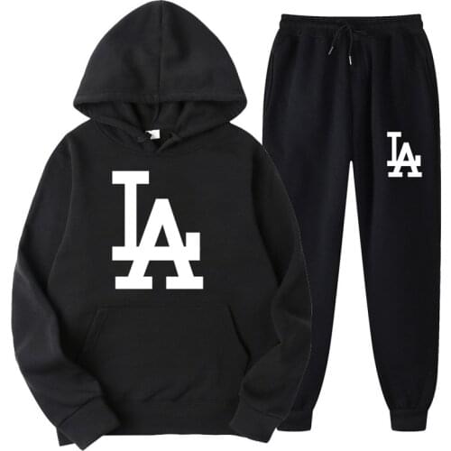 Tracksuit Men 2 Pieces Set Fashion Hoodies Men Suits Print Sets Men Sweatshirts+Sweatpants Autumn winter Fleece Hooded Pullover