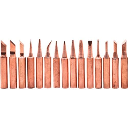 15/9/6 Pcs Pure Copper Soldering Iron Head Set 900M Pure Copper Lead Kit Copper Electric Soldering Iron Tip Tool Kits