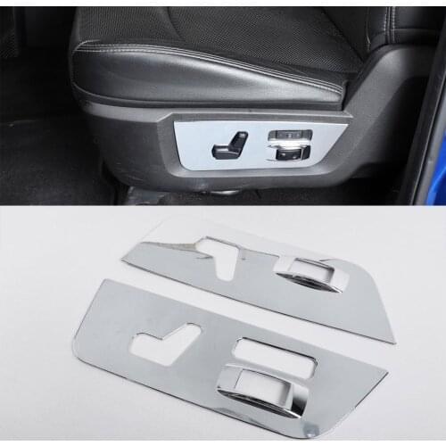 New ABS Car-styling For Dodge Ram 2010 Up Car Electric Seat Adjust Switch Button Panel Decoration Cover Trim Interior Accessory