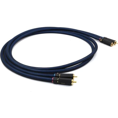 Pair cable SQ-88B G5 Silver plated interconnect Cable with pailiccs RCA plug connector