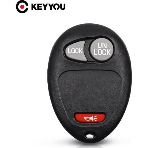 KEYYOU 3 Buttons No Chip Blank Remote 2+1 Panic Key Shell Case Cover For Buick Hummer H3 GMC For Chevrolet Colorado Isuzu