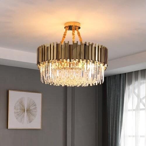 Light luxury chandelier post modern minimalist atmosphere home living room crystal lighting restaurant bedroom new 2020