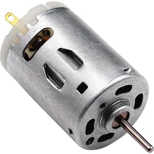 RS-385 High Speed Micro DC Motor Brushed Metal Stainless Steel Gear Motor Mini Electric Motor Carbon Brush DIY Tool Model