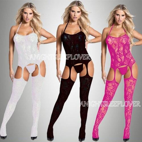 Sexy Women Underwear Body Lingerie Bodysuit Open Crotch Fetish Porno Baby Doll Sexi Bodystocking Crochless Teddy Erotic