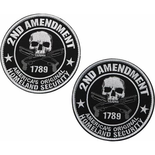 US Homeland Security 3D Embroidered Armband 2nd Amendment 1789 Homeland Badge Clothing Backpack Hat Jacket Personality Patch