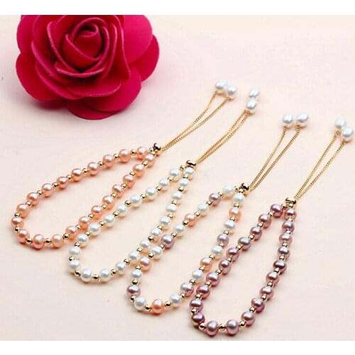 HOT CHEAP Freshwater Real Natural Pearl Bracelet Bangle for Women Lady Girls Female Beautiful Jewelry Party Gift 10pcs/lot