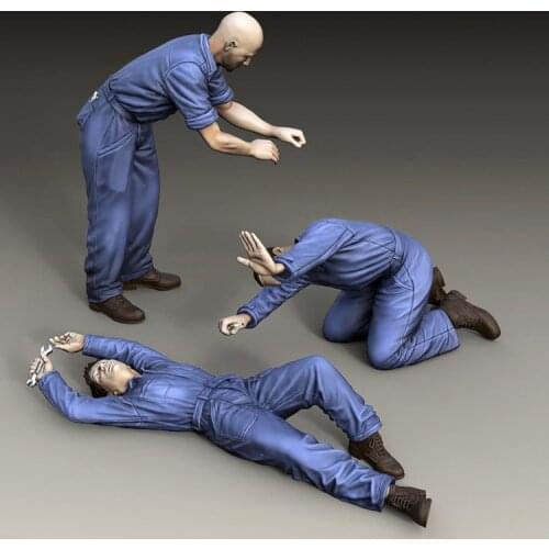 1/48 Resin Model figure GK Soldier Mechanics 3 figures Unassembled and unpainted kit